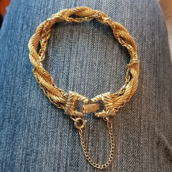 goldette Jewelry Vintage Goldette Multi Chain Gold Link Bracelet